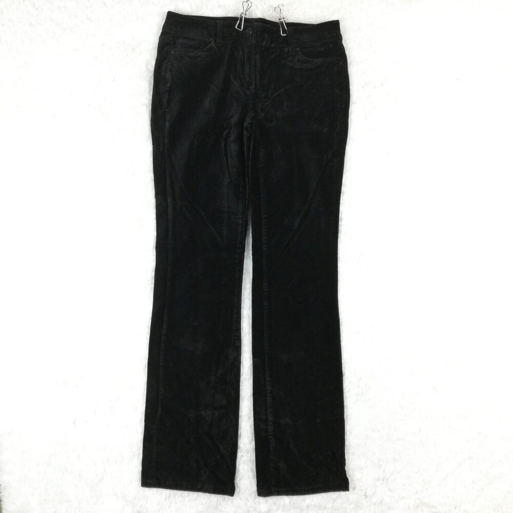 White House Black Market Womens Pants Boot Leg Velvet Black Low Rise 0